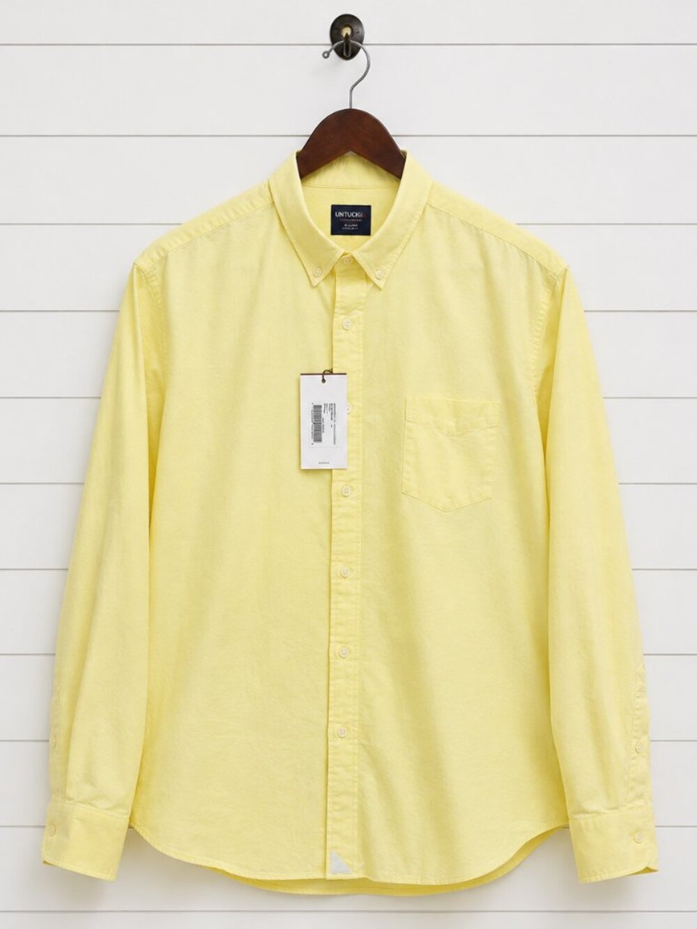 UNTUCKit Button Down Shirt Men XXL Yellow Cotton Regular Fit Preppy NWT